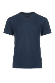 Bavlněné triko CityZen modré výstřih do V
