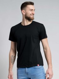 Bavlněné tričko proti pocení CityZen černé kulatý výstřih