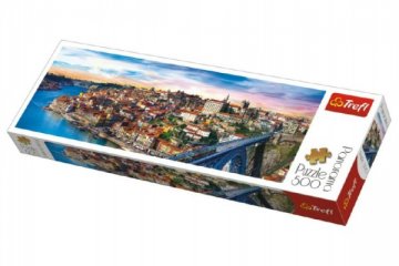 Puzzle Porto, Portugalsko panorama 500 dílků 66x23,7cm v krabici 40x13x4cm